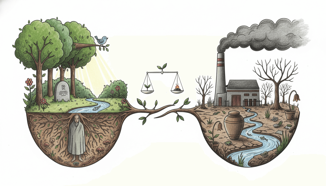 Environmental Impact Comparison: Burial vs Cremation cover
